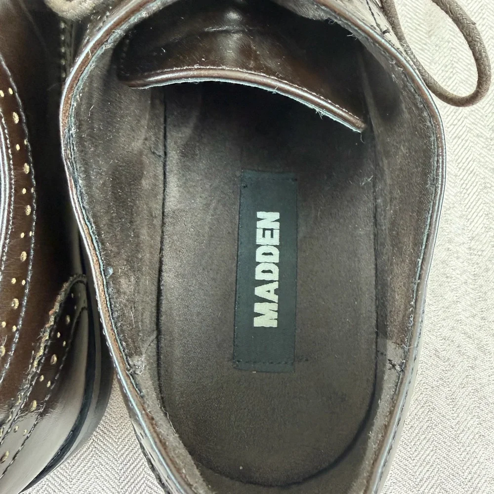 Steve Madden Men’s Dark Brown Oxford Dress Shoes,‎ Size 8.5